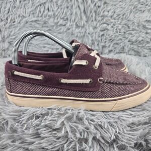 Sperry Top-Slide G14-51445 Womens 8.5M Burgundy 2 Eye Fabric Boat Shoe‎